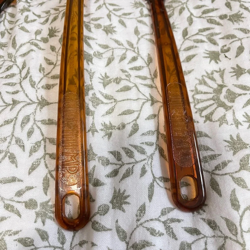 VTG Lot‎ 4 Ultra Temp Amber Utensils Spatula Pie Spoon Spaghetti Serrated  USA
